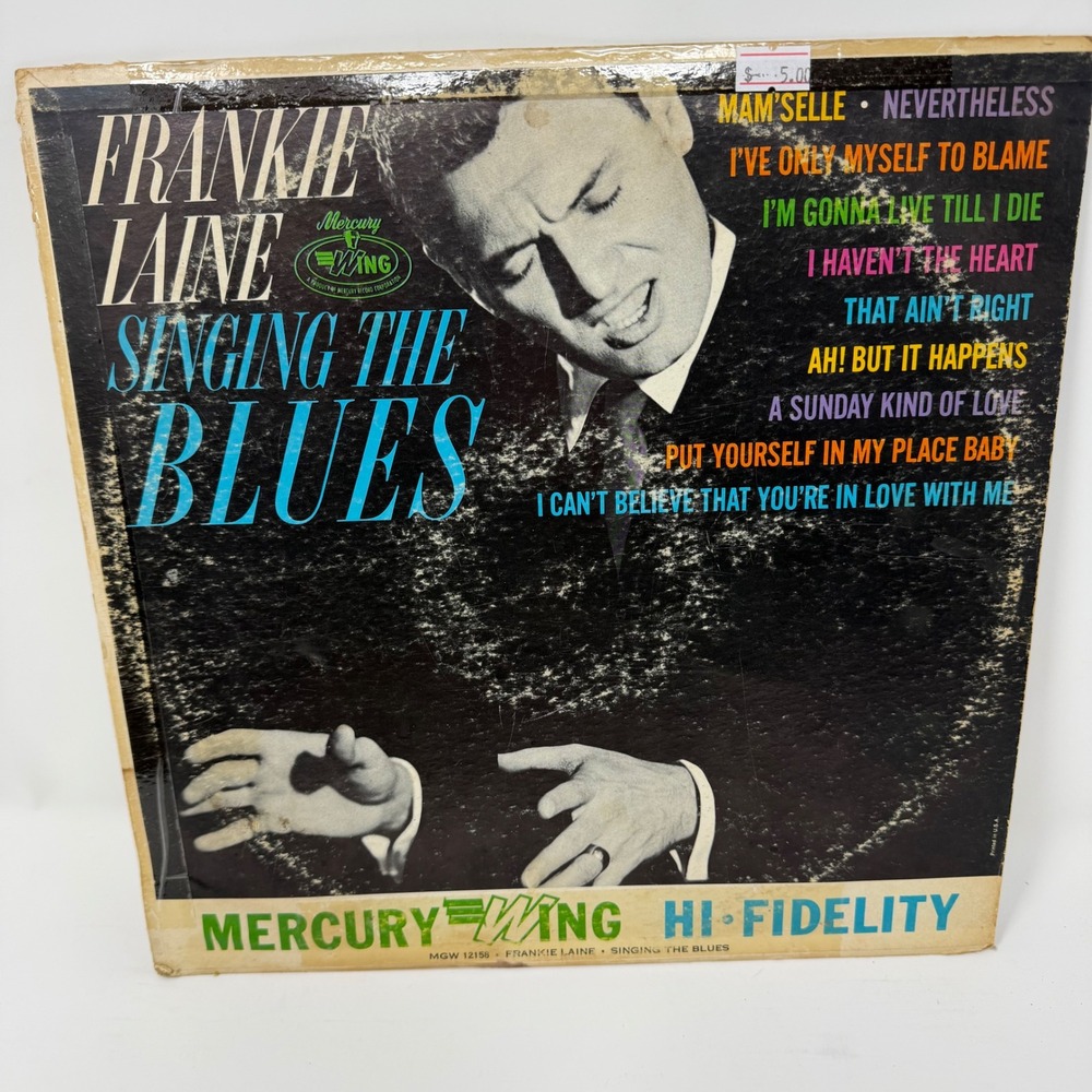 Frankie Laine Singing The Blues Mercury Wing Hi‎ Fidelity Vinyl Record MGW 12158